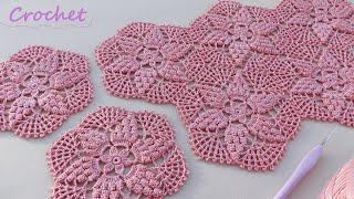 ВЯЗАНИЕ КРЮЧКОМ из МОТИВОВ подробный МК для начинающих Easy Crochet motifs pattern for beginners