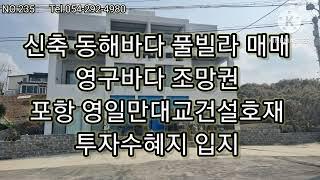 신축 동해바다 풀빌라 매매 바닷가영구조망권 포항영일만대교 건설호재 수혜지입지