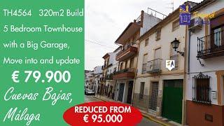 €79.900, 5 Bedroom 320m2 Townhouse + Big Garage Property for sale in Spain inland Andalucia TH4564