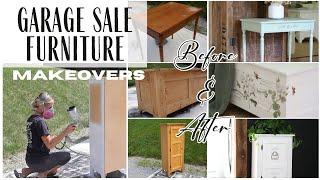 Furniture Makeovers ~ Garage Sale Makeovers ~ Painting Furniture ~ Before and After Furniture Redo