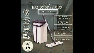Casa Elena Hands-Free Mop | 4-in-1 Multi-functional Hands-Free Mop
