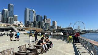 Lao Ocean is live! Checking out the updates at Seattle Waterfront! ️