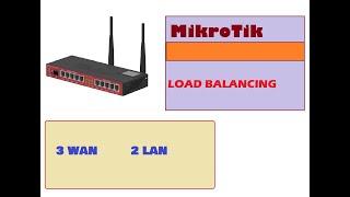 Mikrotik Load Balancing  3 WAN and 2 LAN | basic configuration of mikrotik with easy way