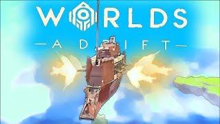 SKY BATTLE: Giant Battleship vs Mechanical Spider | Worlds Adrift Closed BETA Gameplay (PC)