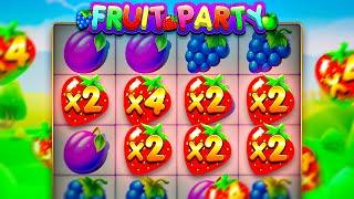 THIS TOP SYMBOL CONNECTION WAS PERFECT… 256X MULTIPLIER!! (Fruit Party)