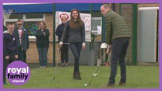 Prince William and Kate Middleton Try Their Hands at Golf During Charity Visit