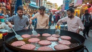 100/- Rs ROADSIDE DHABA FOOD  PAKISTAN STREET FOOD TOUR - CHEAP PRICE GOLA KABAB | BEEF KABAB