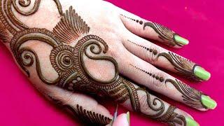 simple arabic mehandi design stylish floral mehendi design ll Eid mehndi ll front hand mhndi