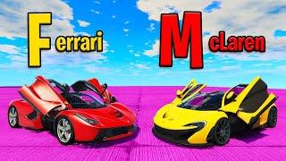 ALFABET CHALLENGE in GTA 5! *CURSA cu 3 MASINI DIFERITE*