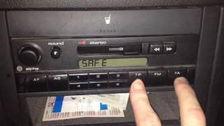 How to Unlock radio alpha SAFE code