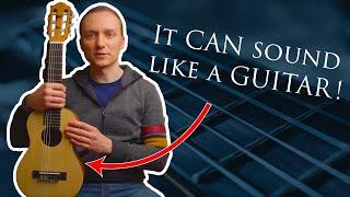Yamaha GL1 Review + E-tuning secret: how to make GUITALELE sound AWESOME like a guitar