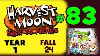 HARVEST MOON: BACK TO NATURE GAMEPLAY - 83 - (Playstation 1/PS1) NO COMMENTARY [Year 1 Fall 24]