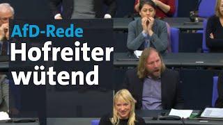 Anton Hofreiter flippt bei AfD-Rede von Curio im Bundestag aus | BR24