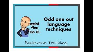 AQA GCSE English language techniques - odd one out