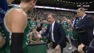,,Žalgiris" Head Coach K. Maksvytis Mad During a Timeout | Round 6 Game Against ALBA Berlin