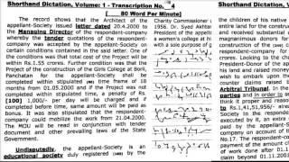 Shorthand Dictation (Legal) 80-85 Words Per Minute Volume 1, Exercise 9