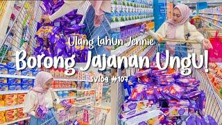 #SVLOG 107: BORONG JAJAN WARNA UNGU!! | Belanja untuk Ulang Tahun Jennie | Seviq Febinita