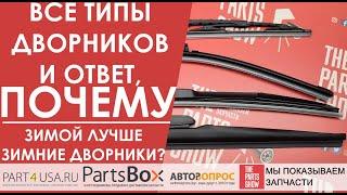 Зимние дворники. Сравниваем все типы дворников с зимними и делаем вывод, почему зимой только зимние!