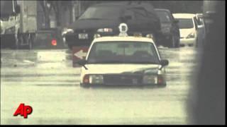 Raw Video: Typhoon Triggers Flood in Japan