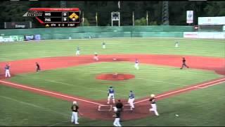 Hernando High's Dalton Scott hits a 3-run triple in game 3 of the MHSAA 5A Championship