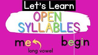 Open Syllables {Syllable Types}