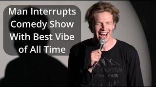Man Interrupts Show With Best Vibe Of All Time