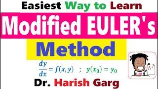 Modified Euler's Method | Easiest Way to Solve