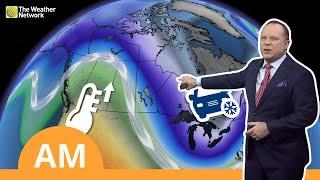 Canada's National Forecast: Messy Mix of Rain and Snow Move East | #WeatherAM