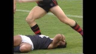 Mark Harvey HUGE HIT on Greg Williams AFL Fight/Melee Essendon 1996