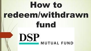 How to withdraw money from mutual fund