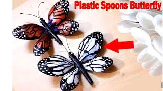 Butterfly making with plastic spoon/How to make butterfly/Best out of West/#shorts