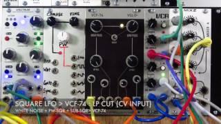 VCF-74 Demo #2 : Eurorack analog VCF module