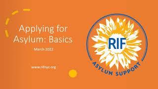 RIF Applying for Asylum BASICS - (English Version)