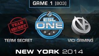 Team Secret vs. Vici Gaming - Semifinal Game 1 - ESL One New York 2014 - Dota 2