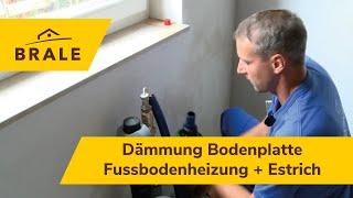 Wie entsteht ein Massivhaus? | Baudoku | So baut die BRALE: Teil 6: Dämmg. Bodenpl.+Fußbdhzg+Estrich