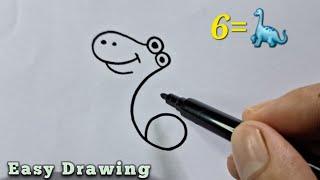 6=Drawing easy. Drawing for kids.