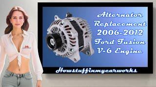 How to replace the Alternator on 2006 to 2012 Ford Fusion with 3 0 and 3 5 Liter V6 Engine