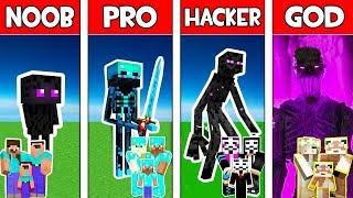 Minecraft NOOB vs PRO vs HACKER vs GOD : FAMILY ENDERMAN MUTANT in Minecraft! Animation