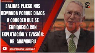 SALINAS P. NOS DEMANDA PORQUE DIMOS A CONOCER SE ENRIQUECIÓ CON EXPLOTACIÓN Y EVASIÓN: DR. ARAMBURU