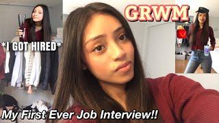 GRWM For My First Ever Job Interview At 16 *HIRED!!*