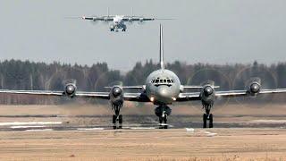 Two legends on landing - IL-20 and AN-22 / Kubinka Airfield (our days)