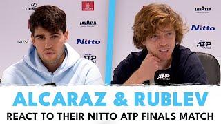 Carlos Alcaraz & Andrey Rublev React To Nitto ATP Finals Encounter 