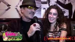 Robert "Corpsy" Rhine interviews Victoria De Mare at Dracula in a Women's Prison Wrap party