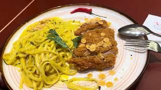 Secret Recipe New Flavor of Spaghetti Masak lemak and Crunch Chicken #malaysia #secretrecipe #lunch