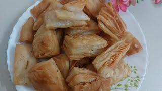 Bina Bake kiye Khasta Crispy Khari Biscuit  Banane Ka Tarika | Puff Pastry Dough Recipe |snacks