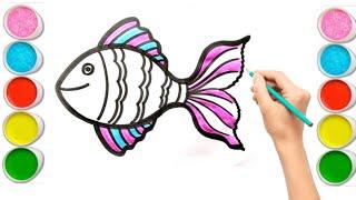 Fish drawing easy for kids | How to draw fish for kids | easy drawing | Fish drawing #fish