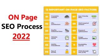 On Page SEO Process | On Page SEO checklist 2022 | On Page SEO techniques 2022