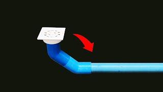 The plumber's secret trick! How to Install PVC Drain water pipe in bath room |Anyone can do it