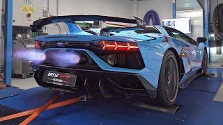 Lamborghini Aventador SVJ feat. catless Capristo hits the DYNO | 800+hp BRUTAL V12 engine sounds!