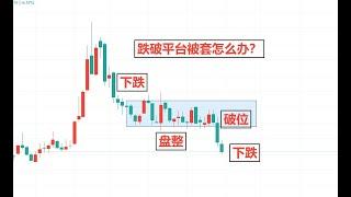 炒股一买就跌，一卖就涨！跌破横盘平台被套怎么办？K线行为学解套方案演示